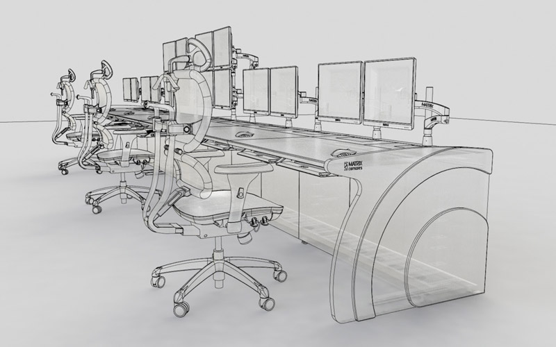 電力公司指揮調度臺桌框架結構圖片